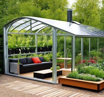 Solarüberdachung im Garten
